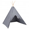 Tienda tipi niños y bolsa piel de melocotón gris 120x120x150cm 4