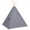 Tienda tipi niños y bolsa piel de melocotón gris 120x120x150cm 5