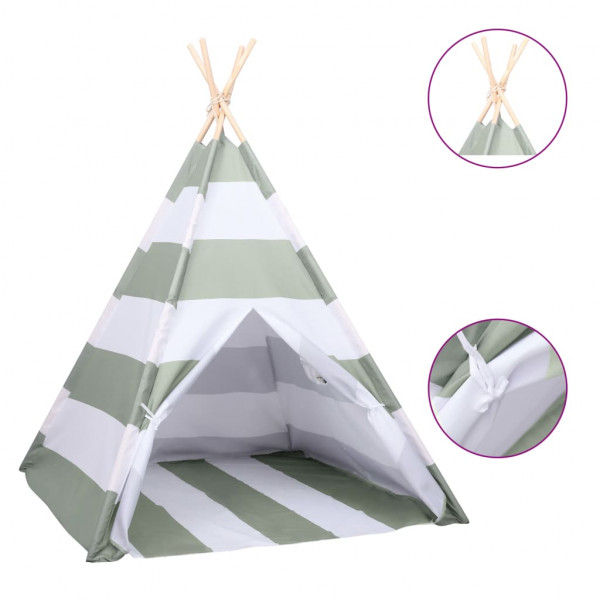 Tienda tipi niños y bolsa piel de melocotón rayas 120x120x150cm M 2