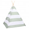 Tienda tipi niños y bolsa piel de melocotón rayas 120x120x150cm 5