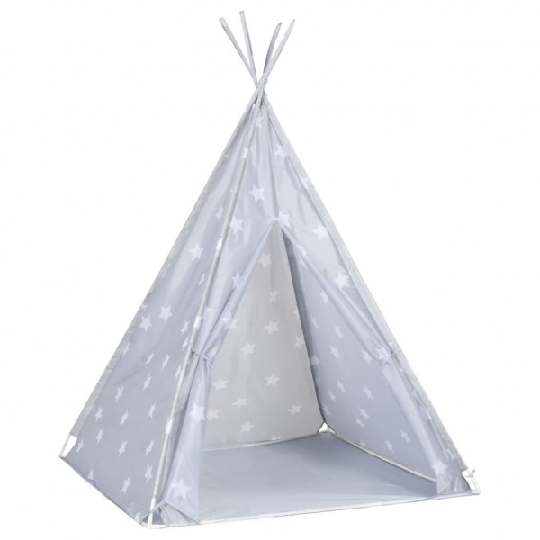 Tienda tipi para niños con bolsa poliéster gris 115x115x160 cm M 3