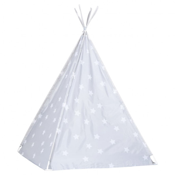 Tienda tipi para niños con bolsa poliéster gris 115x115x160 cm M 4