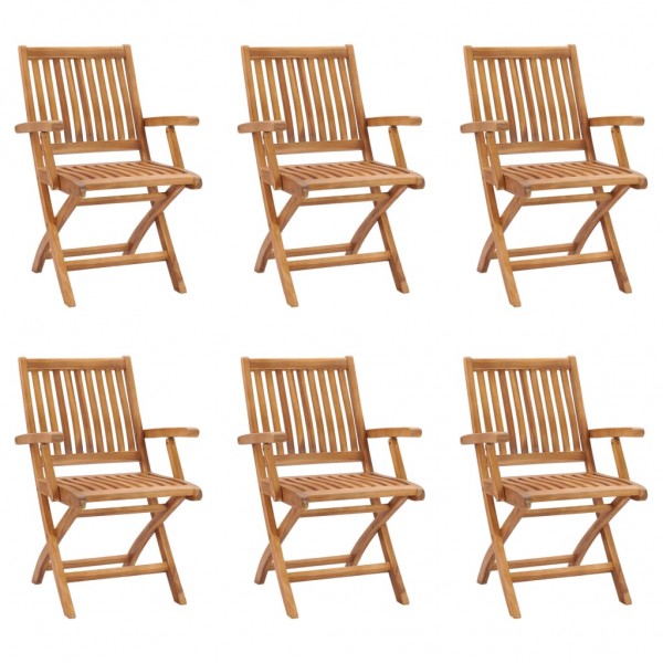 7 pcs conjunto de jantar para jardim madeira de teca maciça M 5