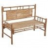 Banco de jardim com almofadão 120 cm bambu 2