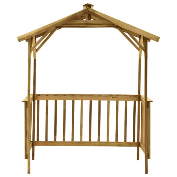 Cobertizo de barbacoa madera pino impregnada 163.5x93x210 cm M 3