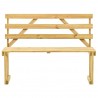 Banco de jardín de madera de pino impregnada 120 cm 2