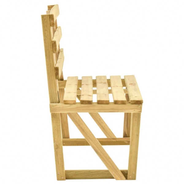 Banco de jardín de madera de pino impregnada 120 cm M 3