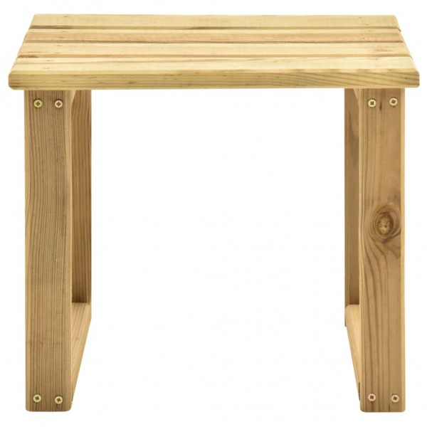 Mesa de tumbona madera de pino impregnada 30x30x26 cm M 2