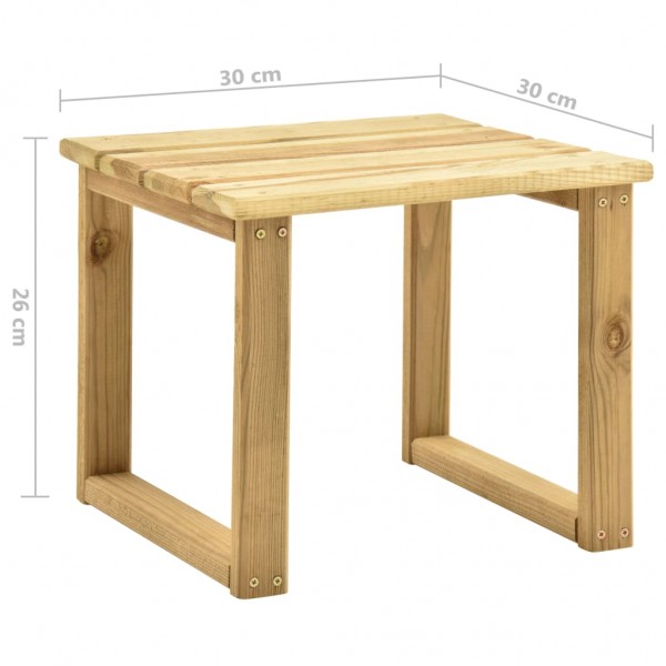 Mesa de tumbona madera de pino impregnada 30x30x26 cm M 5