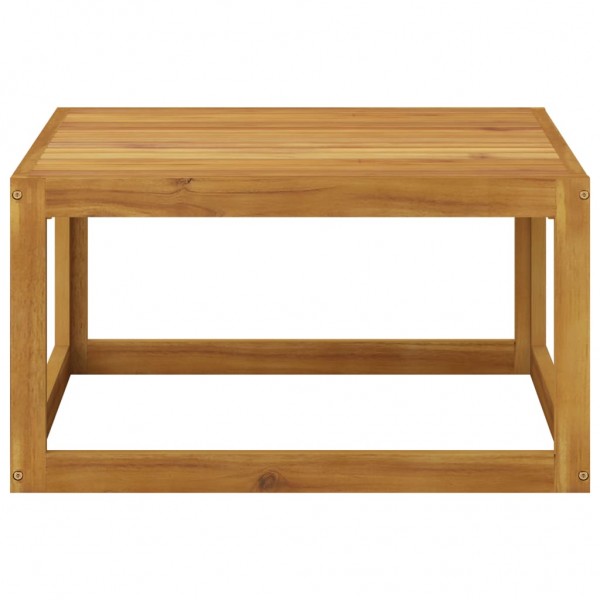 Mesa de centro de madera maciza de acacia 68x68x29 cm M 2