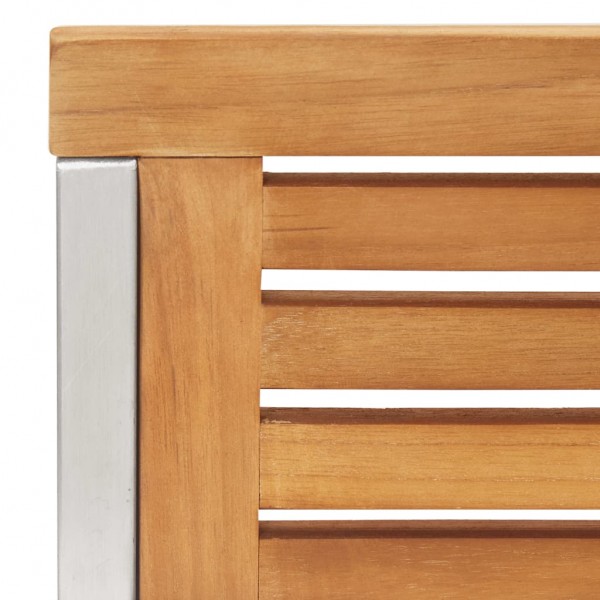 Sillas de jardín con cojines 2 uds madera maciza teca y acero D