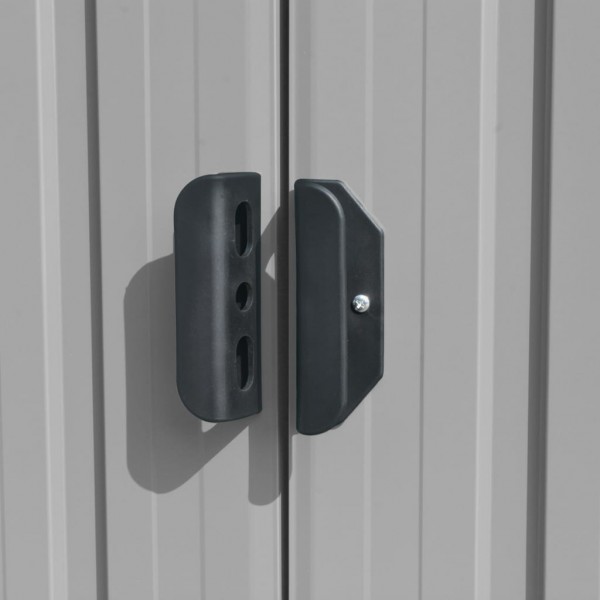 Cobertizo de jardín acero galvanizado gris 257x990x181 cm M 4
