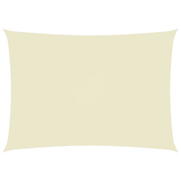 Toldo de vela rectangular de tela oxford crema 2.5x5 m D