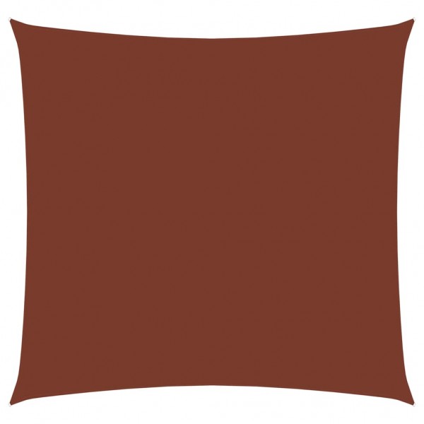 Toldo de vela cuadrado de tela oxford terracota 4.5x4.5 m D