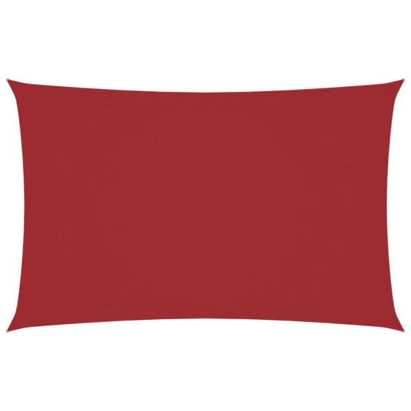 Toldo de vela rectangular de tela oxford rojo 2x4.5 m D