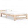 Estructura de cama de madera maciza de pino 90x200 cm 1