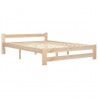 Estructura de cama de madera maciza de pino 160x200 cm 2