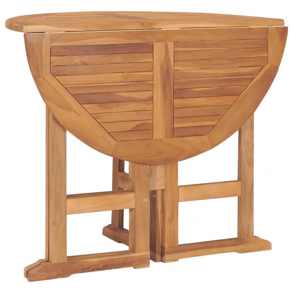 Set de comedor de jardín plegable 5 pzas madera maciza de teca M 5