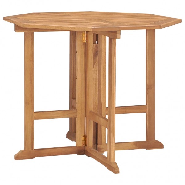 Set de comedor de jardín plegable 5 pzas madera maciza de teca M 3