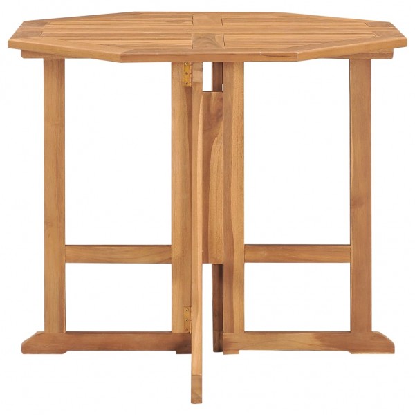 Set de comedor de jardín plegable 5 pzas madera maciza de teca M 4