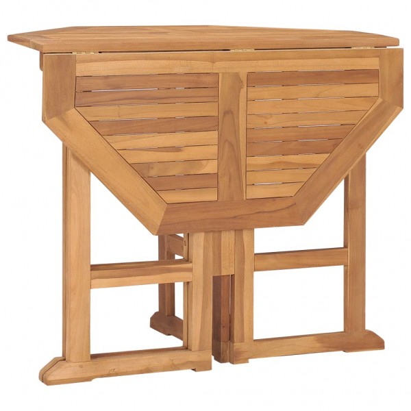 Set de comedor de jardín plegable 5 pzas madera maciza de teca M 5