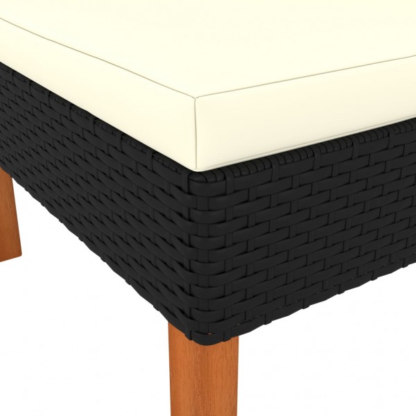 Sofá esquinero de ratán sintético y madera maciza de eucalipto M 3