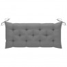 Banco columpio madera maciza de teca con cojín gris 170 cm 5
