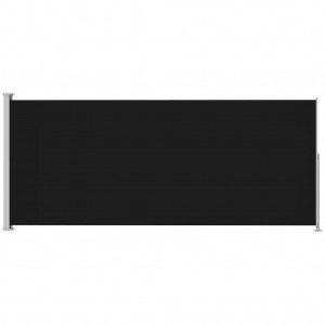 Toldo lateral retrátil para pátio 180x500 cm preto H