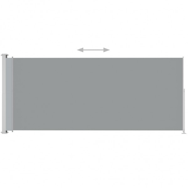 Toldo lateral retrátil para pátio 180x500 cm cinzento M 3