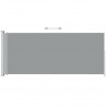Toldo lateral retráctil de jardín gris 180x500 cm 3