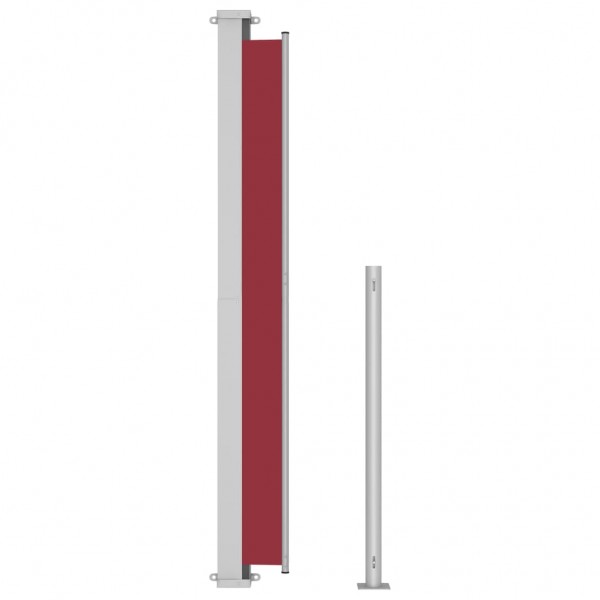 Toldo lateral retrátil para pátio 180x500 cm vermelho M 5