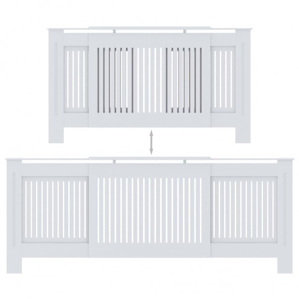 Cobertura de radiador MDF 205 cm branco M 5
