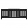 Cubierta para radiador MDF negro 205 cm 3