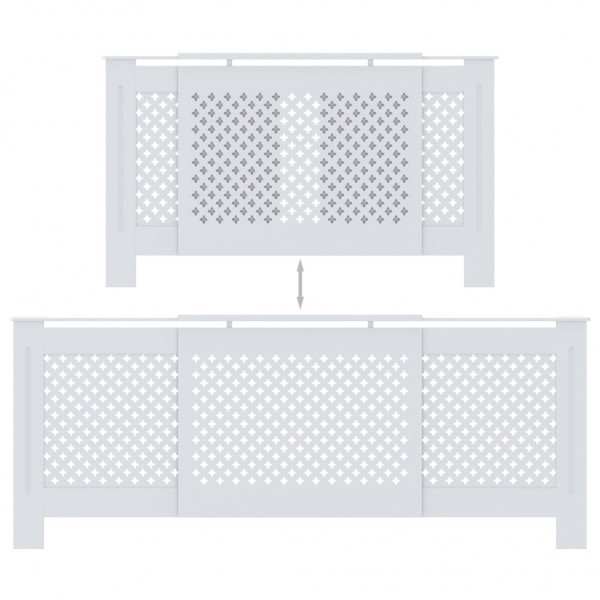 Cobertura de radiador MDF 205 cm branco M 5