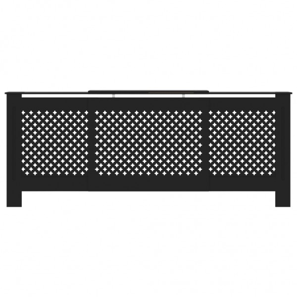 Cubierta para radiador MDF negro 205 cm M 3