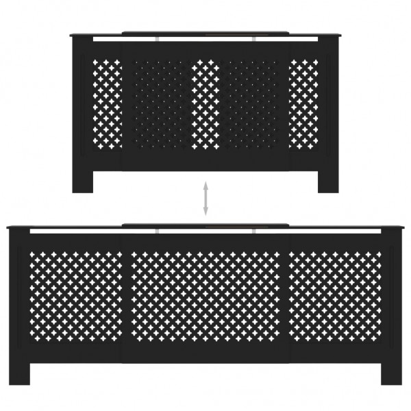 Cobertura de radiador MDF 205 cm preto M 5