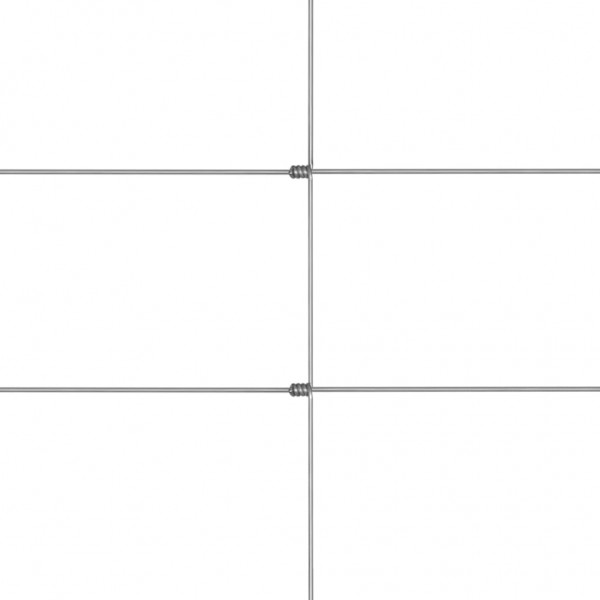 Valla de jardín de acero galvanizado plateado 50 m 150 cm M 4