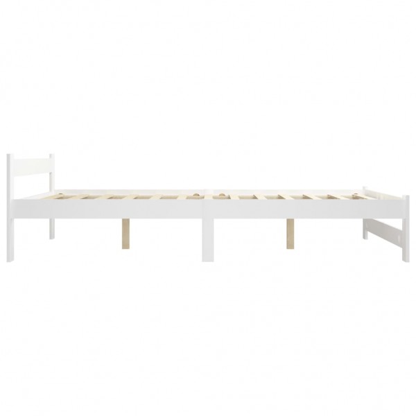Estrutura de cama 120x200 cm pinho maciço branco M 3