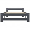 Estructura de cama madera maciza de pino gris oscuro 100x200 cm 3