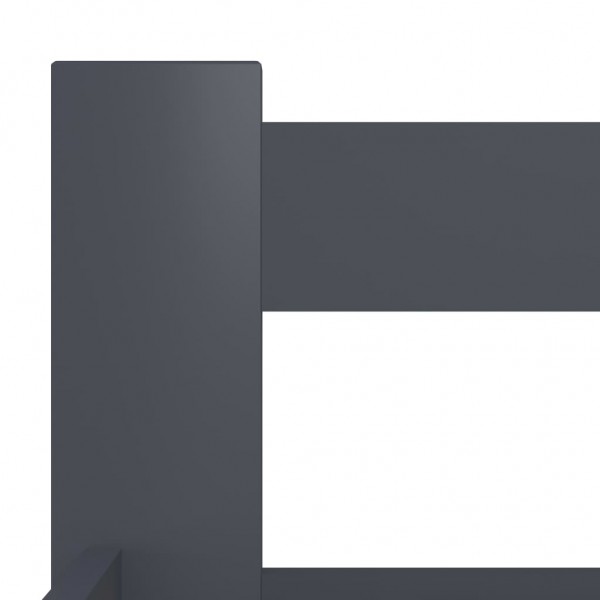 Estructura de cama madera maciza de pino gris oscuro 120x200 cm M 5