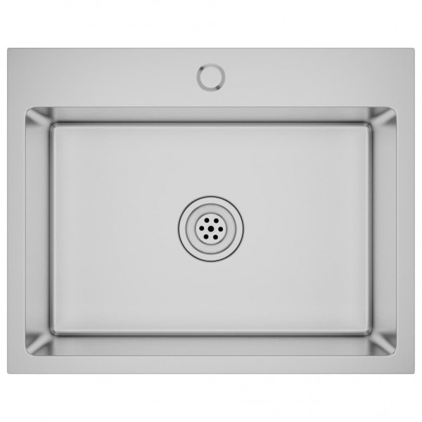 Fregadero de cocina hecho a mano acero inoxidable D