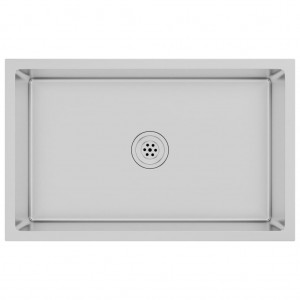 Fregadero de cocina hecho a mano de acero inoxidable H