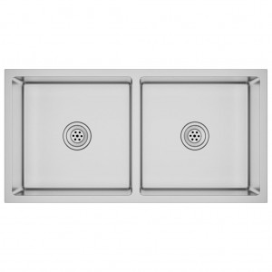 Fregadero de cocina hecho a mano acero inoxidable H