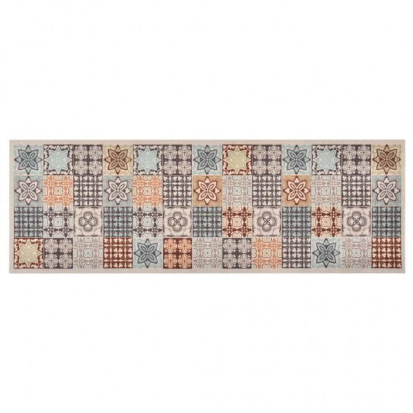 Alfombra de cocina lavable mosaico de colores 45x150 cm D