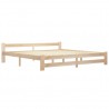 Estructura de cama madera maciza de pino 200x200 cm 2