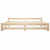 Estrutura de cama madeira de pinho maciça 200x200 cm 3