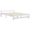 Estrutura de cama 180x200 cm pinho maciço branco 2