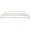 Estrutura de cama 200x200 cm pinho maciço branco 3