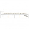 Estructura de cama madera maciza de pino blanca 200x200 cm 4
