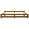Estrutura de cama 200x200 cm pinho maciço castanho mel 3
